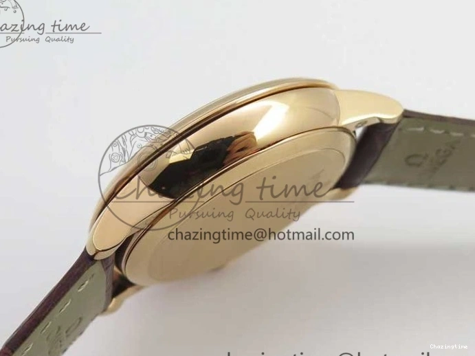 0422 De Ville Prestige Real PR RG ZF 1:1 Best Edition White Dial on Brown Leather Strap MIYOTA HighPerformance 7939